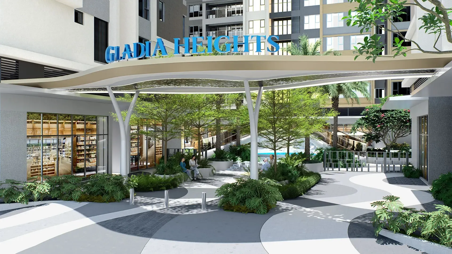 Lối vào biểu tượng Gladia Heights