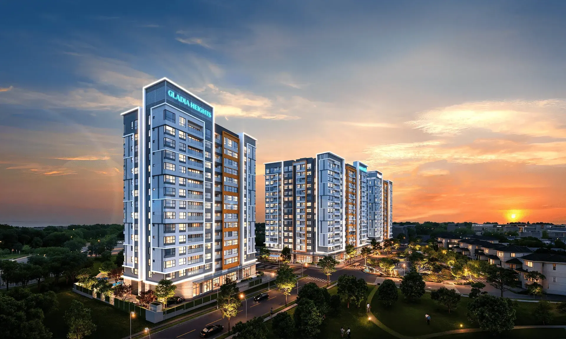 Banner Gladia Heights chuẩn sống tương lai Future First