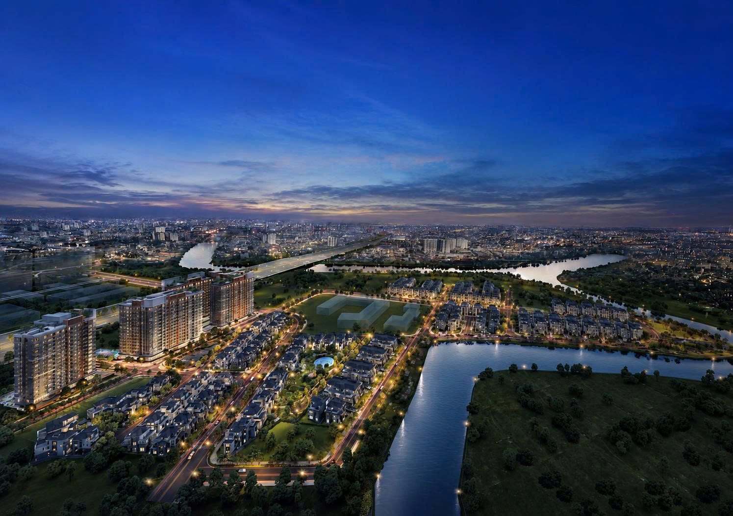 Tổng thể đại đô thị Gladia by The Waters quy mô 11,8 ha